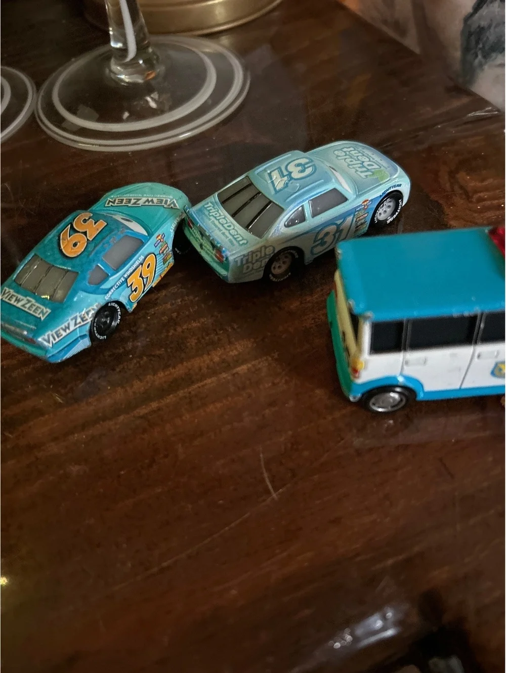 Set of 3 Disney Pixar Cars Diecast Toy Vehicles - Lightning McQueen and Friends